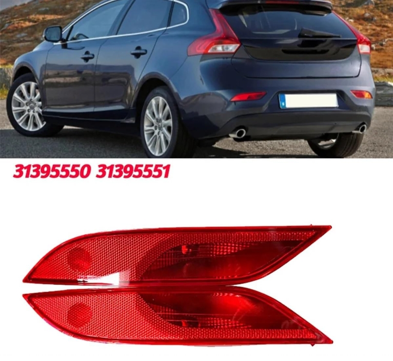 Rear Bumper Fog Light Reflector For Volvo V40